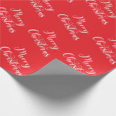 Merry Christmas Red Gift Wrapping Paper  Cadeaupapier (Hoek)