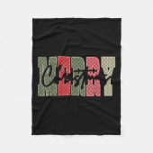 Merry Christmas Red Green Plaid Checkered Xmas Gir Fleece Deken (Voorkant)