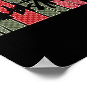 Merry Christmas Red Green Plaid Checkered Xmas Gir Poster (Hoek)