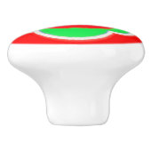MERRY CHRISTMAS RED GREEN TEXTED CERAMIC PULL KERAMISCHE KNOP (Zijkant)