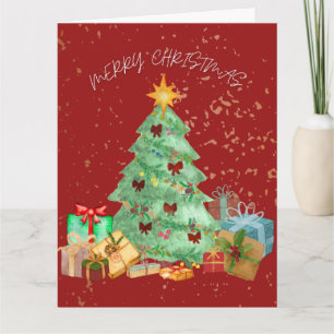 MERRY CHRISTMAS (RED)-KAART KAART