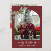 Merry Christmas Red Moving Announcement Card Feestdagenkaart (Voorkant / Achterkant)