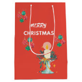 Merry Christmas Red - Papieren Tassen Medium Cadeauzakje (Achterkant)
