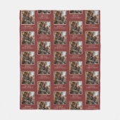 Merry Christmas Red Photo Holiday Fleece Deken (Voorkant)