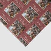 Merry Christmas Red Photo Holiday Tissuepapier (Detail)