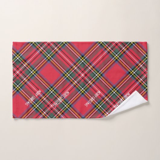 MERRY CHRISTMAS RED PLAID BATH TOWEL SET BAD HANDDOEK (Handdoek)