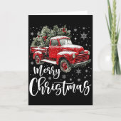 Merry Christmas Red Truck Family Matching Christma Kaart (Voorkant)