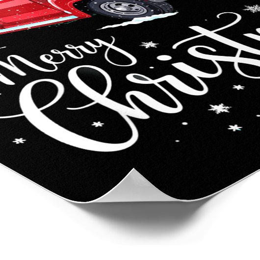 Merry Christmas Red Truck Family Matching Christma Poster (Hoek)