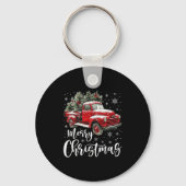 Merry Christmas Red Truck Family Matching Christma Sleutelhanger (Voorkant)