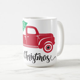 Merry Christmas Red Truck Mug | Festive Holiday Co Koffiemok