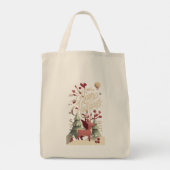 Merry Christmas Reindeer Canvas Tote Bag  (Achterkant)