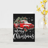 Merry Christmas Reindeer Elf Santa Cruise Ships Xm Kaart (Gele Bloem)