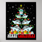 Merry Christmas Reindeer Elf Santa Cruise Ships Xm Poster (Voorkant)