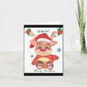 Merry Christmas Reindeer Festive Fun Toddler Kaart (Voorkant)