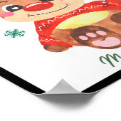 Merry Christmas Reindeer Festive Fun Toddler  Poster (Hoek)