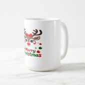 Merry Christmas – Reindeer Lights & Cheer Koffiemok (Voorkant rechts)