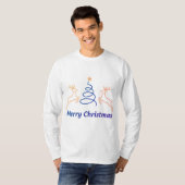 Merry Christmas Reindeer Long Sleeve T-Shirt | Fre (Voorkant volledig)