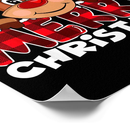 Merry Christmas Reindeer Men Women Family Matching Poster (Hoek)