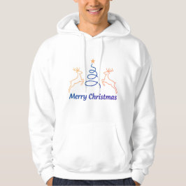 Merry Christmas Reindeer Pullover Hoodie | Freefit