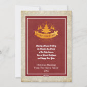 Merry Christmas Reindeer Silhouettes Snowflake Feestdagenkaart (Achterkant)