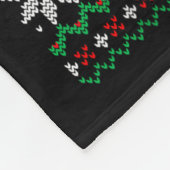 Merry Christmas Reindeer Snowflake Ugly Christmas  Fleece Deken (Hoek)