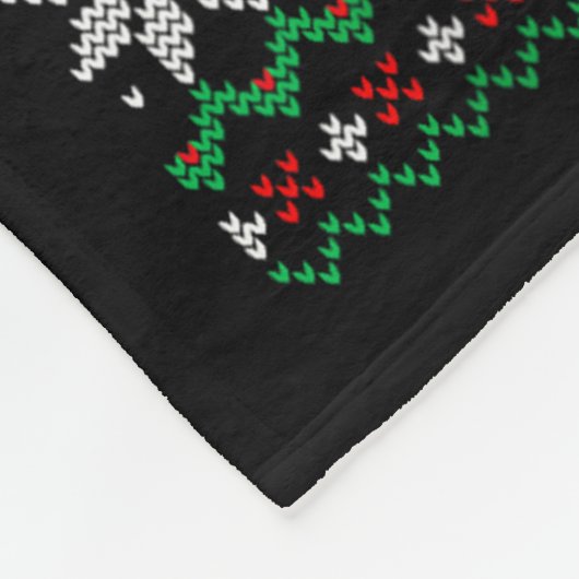 Merry Christmas Reindeer Snowflake Ugly Christmas  Fleece Deken (Hoek)