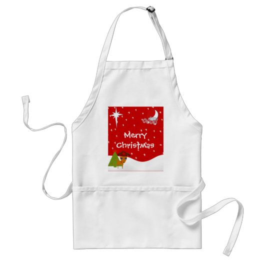 Merry Christmas Reindeer ! - Standaard Schort (Voorkant)