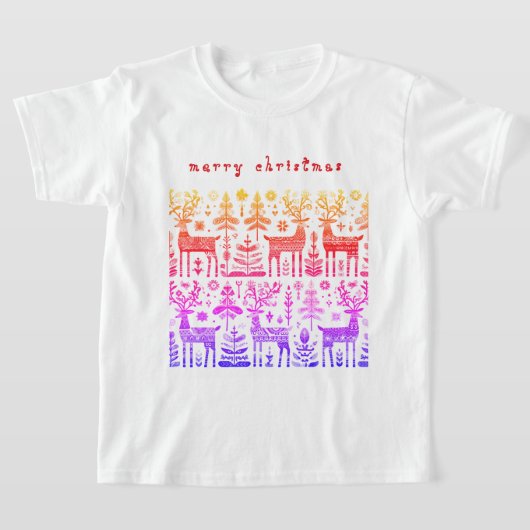 Merry Christmas Reindeer T-Shirt (Laagn)