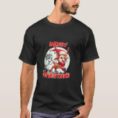 Merry Christmas Reindeer Tangled in Christmas Ligh T-shirt (Voorkant)
