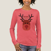 Merry Christmas Reindeer Tri-Blend Shirt (Voorkant)