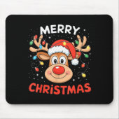 Merry Christmas Reindeer Xmas Family Men Women Kid Muismat (Voorkant)