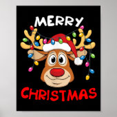 Merry Christmas Reindeer Xmas Family Men Women  Poster (Voorkant)