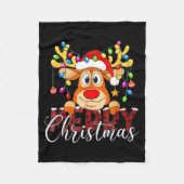 Merry Christmas Reindeer Xmas Family Pajamas Buffa Fleece Deken (Voorkant)