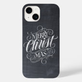 Merry CHRISTmas Religieuze Calligrafie Chalkboard Case-Mate iPhone Case (Achterkant)