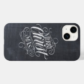 Merry CHRISTmas Religieuze Calligrafie Chalkboard Case-Mate iPhone Case (Achterkant (horizontaal))