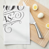 Merry CHRISTmas Religious Calligraphy Lettering Theedoek (Quarter Fold)