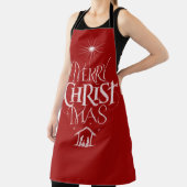 Merry CHRISTmas Religious Chalk Calligraphy Red Schort (Insitu)