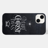 Merry CHRISTmas Religious Chalkboard Calligraphy C Case-Mate iPhone Case (Achterkant (horizontaal))