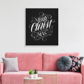 Merry CHRISTmas Religious Chalkboard Calligraphy Canvas Afdruk (Insitu (Woonkamer))