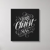 Merry CHRISTmas Religious Chalkboard Calligraphy Canvas Afdruk (Voorkant)