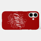 Merry CHRISTmas Religious Chalkboard Calligraphy Case-Mate iPhone Case (Achterkant (horizontaal))