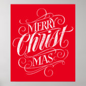 Merry CHRISTmas Religious Chalkboard Calligraphy Poster (Voorkant)
