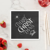 Merry CHRISTmas Religious Chalkboard Calligraphy Servet (Insitu)