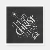 Merry CHRISTmas Religious Chalkboard Calligraphy Servet (Voorkant)
