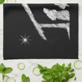 Merry CHRISTmas Religious Chalkboard Natitivity Theedoek (Gevouwen)