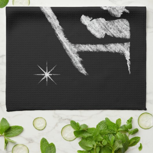 Merry CHRISTmas Religious Chalkboard Natitivity Theedoek (Gevouwen)