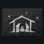 Merry CHRISTmas Religious Chalkboard Natitivity Theedoek<br><div class="desc">We zeggen altijd "vrolijk kerstfeest", maar vergeten vaak de oorsprong van de woorden. Deze kunst is voorzien van originele handletters die in zijn unieke ontwerp het verhaal van Kerstmis vertellen, eenvoudig en elegant in de modieuze krijtplank. Show je CHRISTmas-geest naar familie en vrienden als ze komen om hen te helpen...</div>