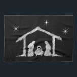 Merry CHRISTmas Religious Chalkboard Natitivity Theedoek<br><div class="desc">We zeggen altijd "vrolijk kerstfeest", maar vergeten vaak de oorsprong van de woorden. Deze kunst is voorzien van originele handletters die in zijn unieke ontwerp het verhaal van Kerstmis vertellen, eenvoudig en elegant in de modieuze krijtplank. Show je CHRISTmas-geest naar familie en vrienden als ze komen om hen te helpen...</div>