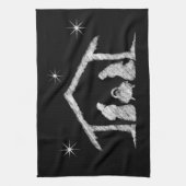 Merry CHRISTmas Religious Chalkboard Natitivity Theedoek (Verticaal)