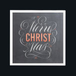 Merry CHRISTmas Religious Marquee Chalkboard Chalk Servetten<br><div class="desc">Licht zijn naam op in de markttent en laat mensen zich herinneren waarom we 'Merry CHRISTmas' zeggen. Dit ontwerp komt in een paar variaties en u zou hen allen kunnen willen controleren om precies te zien welke richting u wilt nemen. De professionele brief van Ivan Angelic is zwart voor witte...</div>